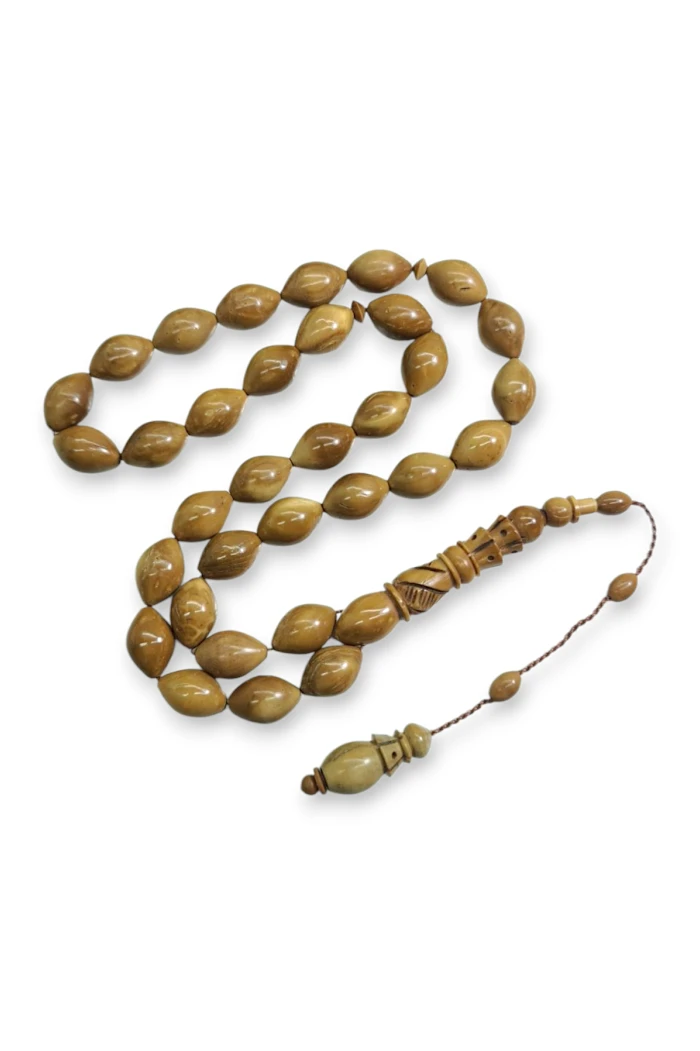 #hndn68854 - Oyma İmameli Kuka 33lük Tesbih - 9.5x13 mm Tane Ölçüsüyle