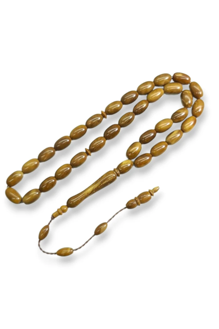 #hndn68852 - Fıçı Kesim Kuka 33lük Tesbih Tane - 7x12 mm Ölçüsüyle