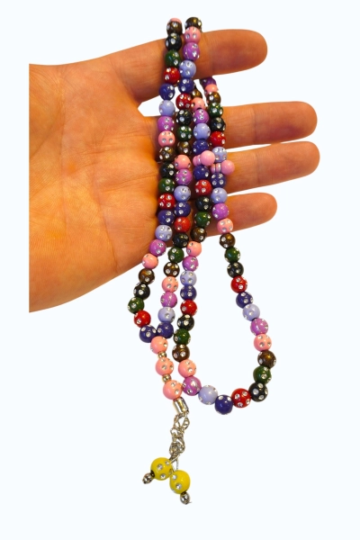 #hndn6881103 - 7.5 mm 99 Adet Renkli Namaz Zikir Tesbihi