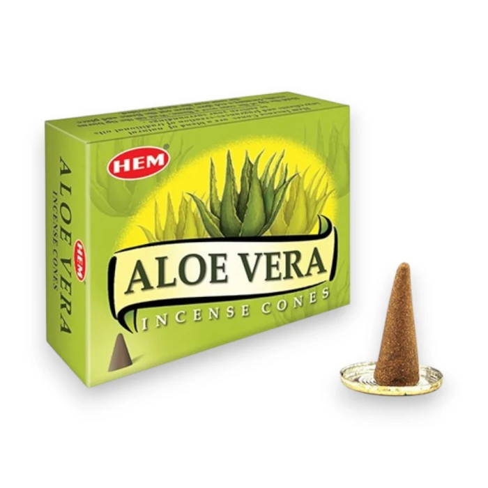 #hndn 6806 - Doğal ve Etkili Konik Tütsü Aloe Vera - Qsmell