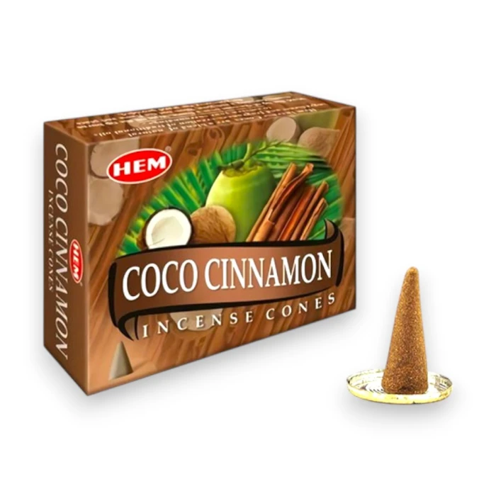 #hndn68767 - Coco Cinnamon Konik Tütsü Konisi 10lu - Doğal ve Rahatlatıcı Tütsü