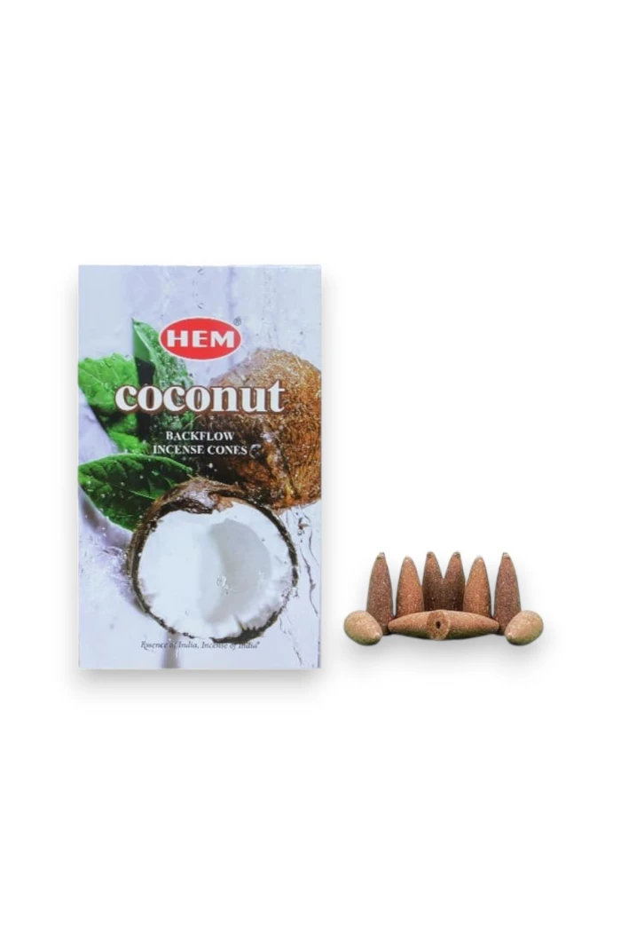 #hndn68802 - Doğal ve Ferahlatıcı Coconut Geri Akış Tütsü Konisi 10lu