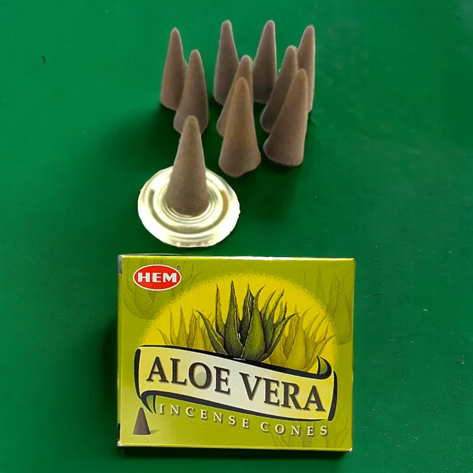 #19 - Doğal ve Etkili Konik Tütsü Aloe Vera - Qsmell