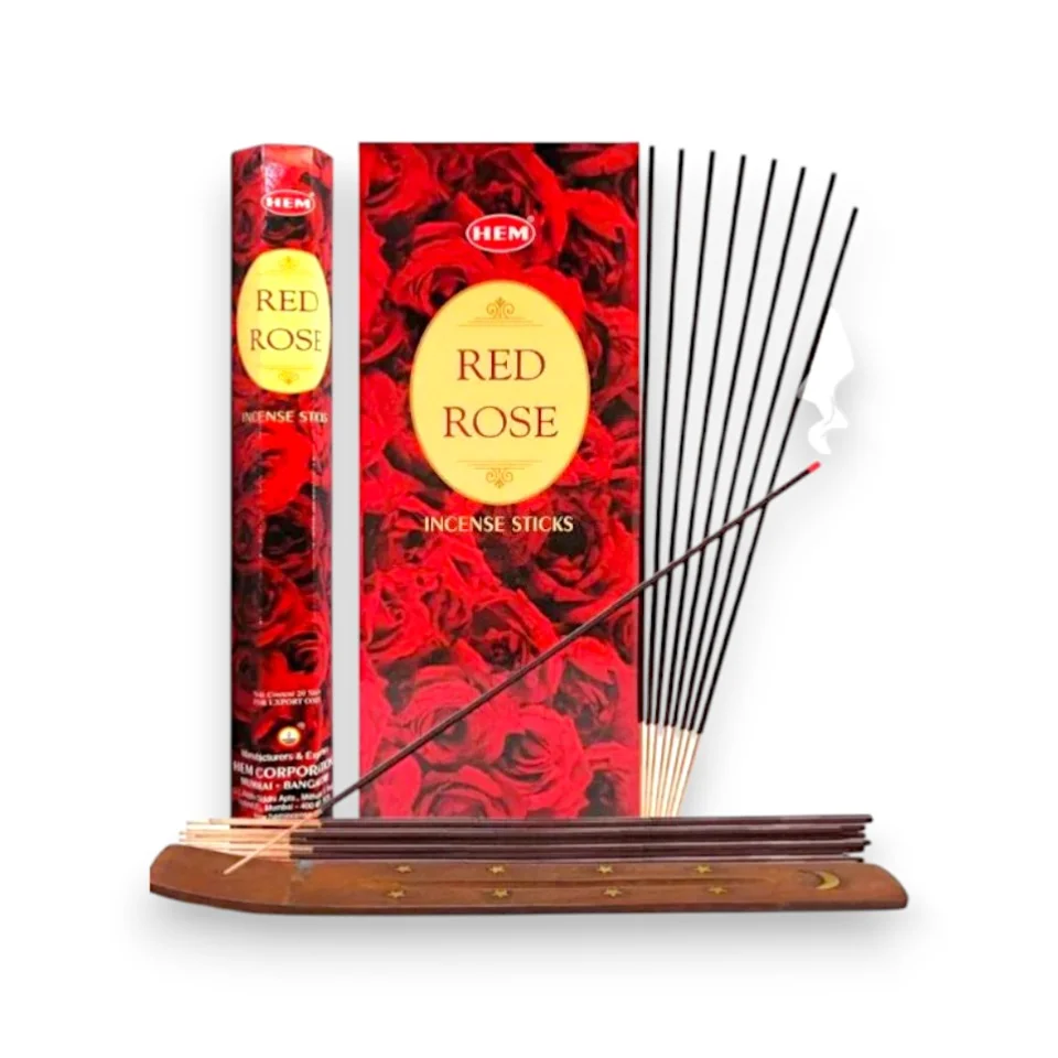 #758 - Doğal ve Ferahlatıcı Çubuk Tütsüler Red Rose - 120 Adetli