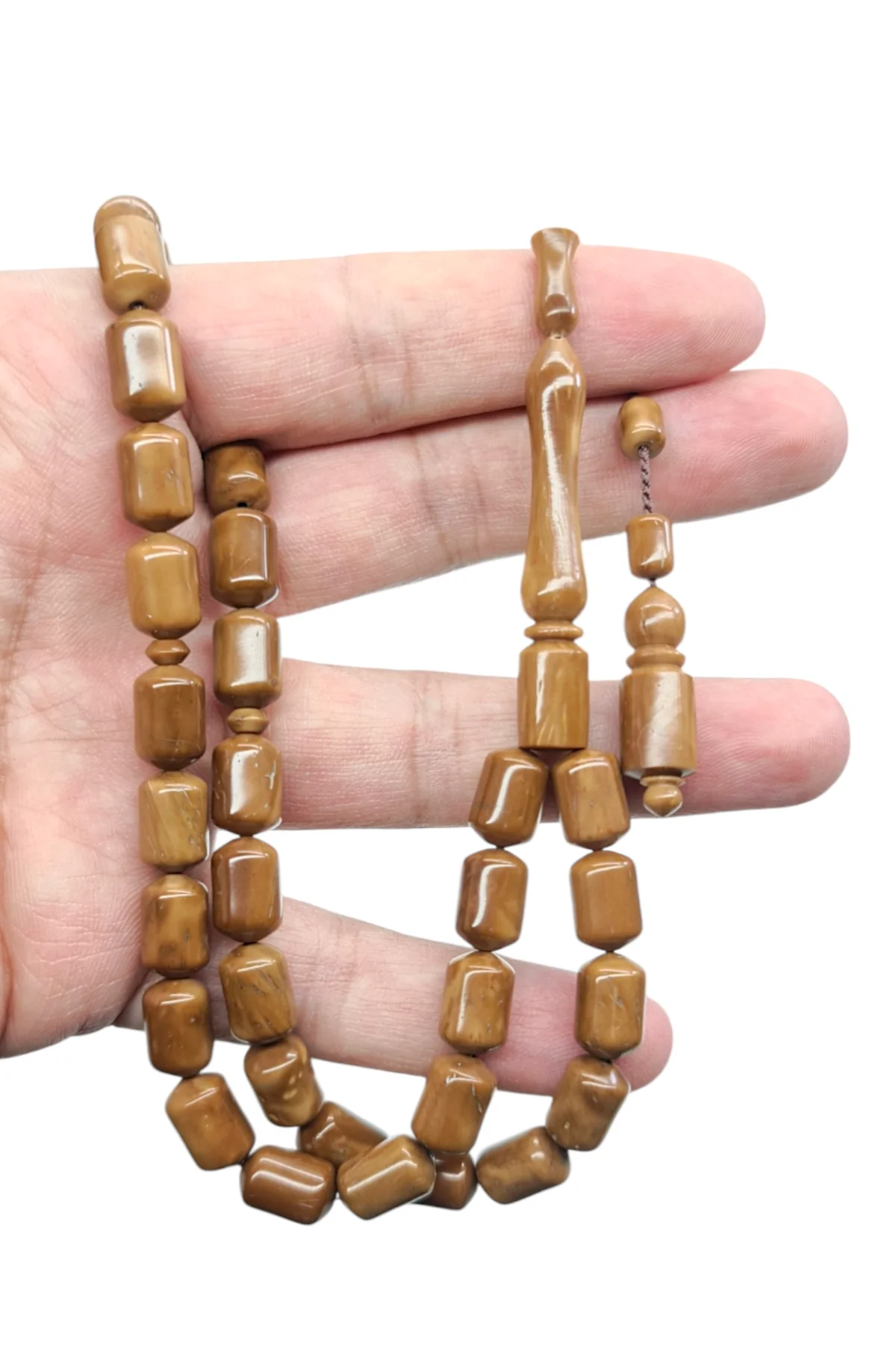 #840 - 8x12 mm Ölçülerinde 33 Taneli Kuka Tesbih - Doğal Taş Tesbihler Qsmell