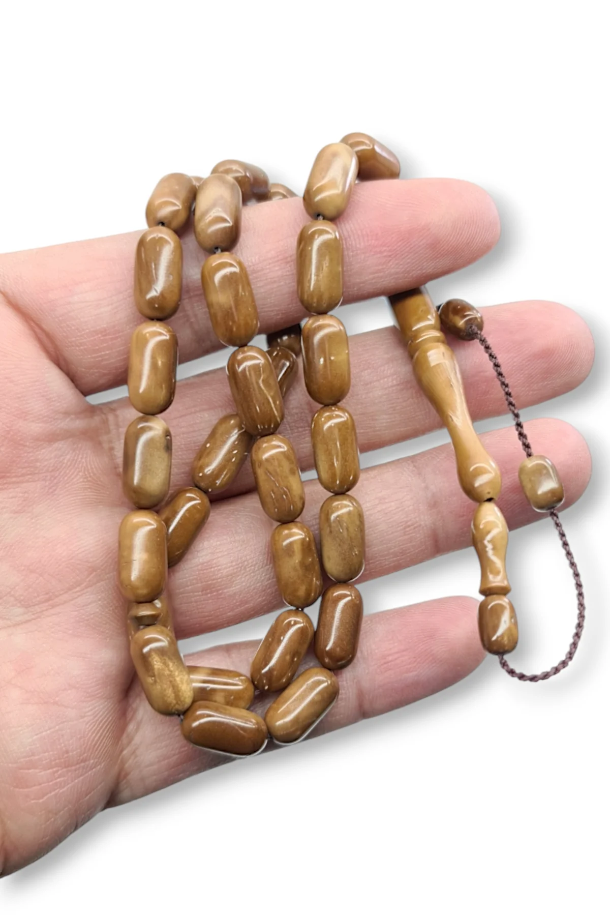 #839 - 33lü Kuka Tesbih - 7x14 mm Ölçülerinde, Doğal ve Zarif Tasarım