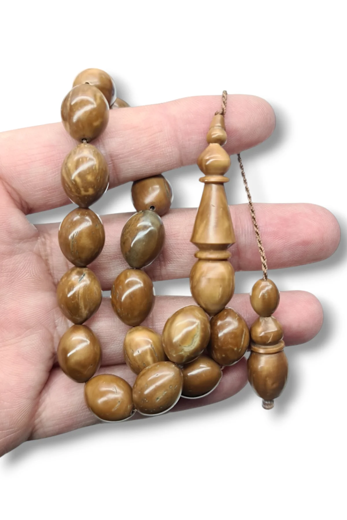 #838 - 12x15 mm Ölçülerinde Efe Boy Kuka Tesbih - Doğal Taş Tesbihler