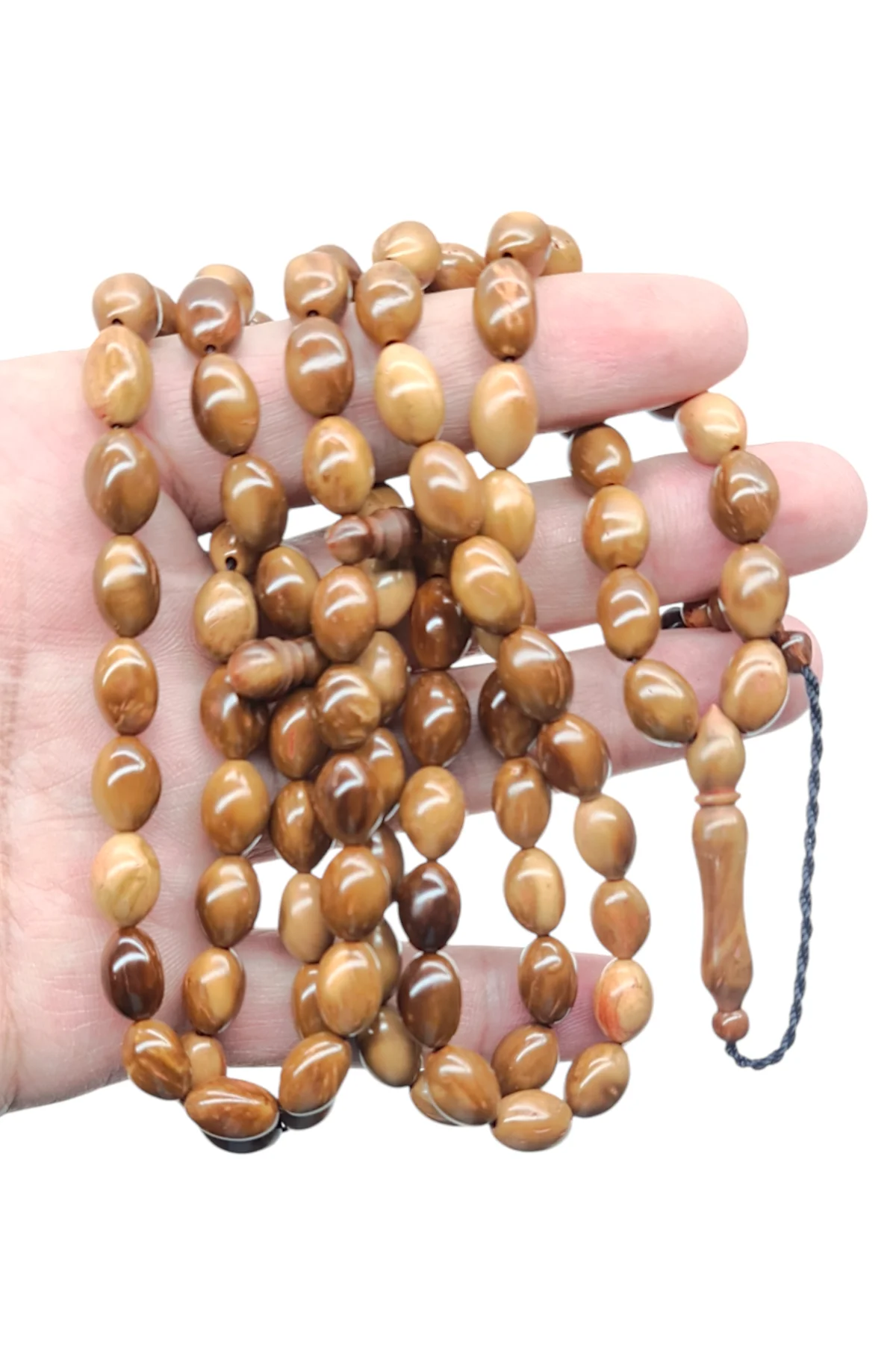 #815 - 8x12 mm Ölçülerinde 99lu Kuka Namaz ve Zikir Tesbihi - Doğal ve El Yapımı