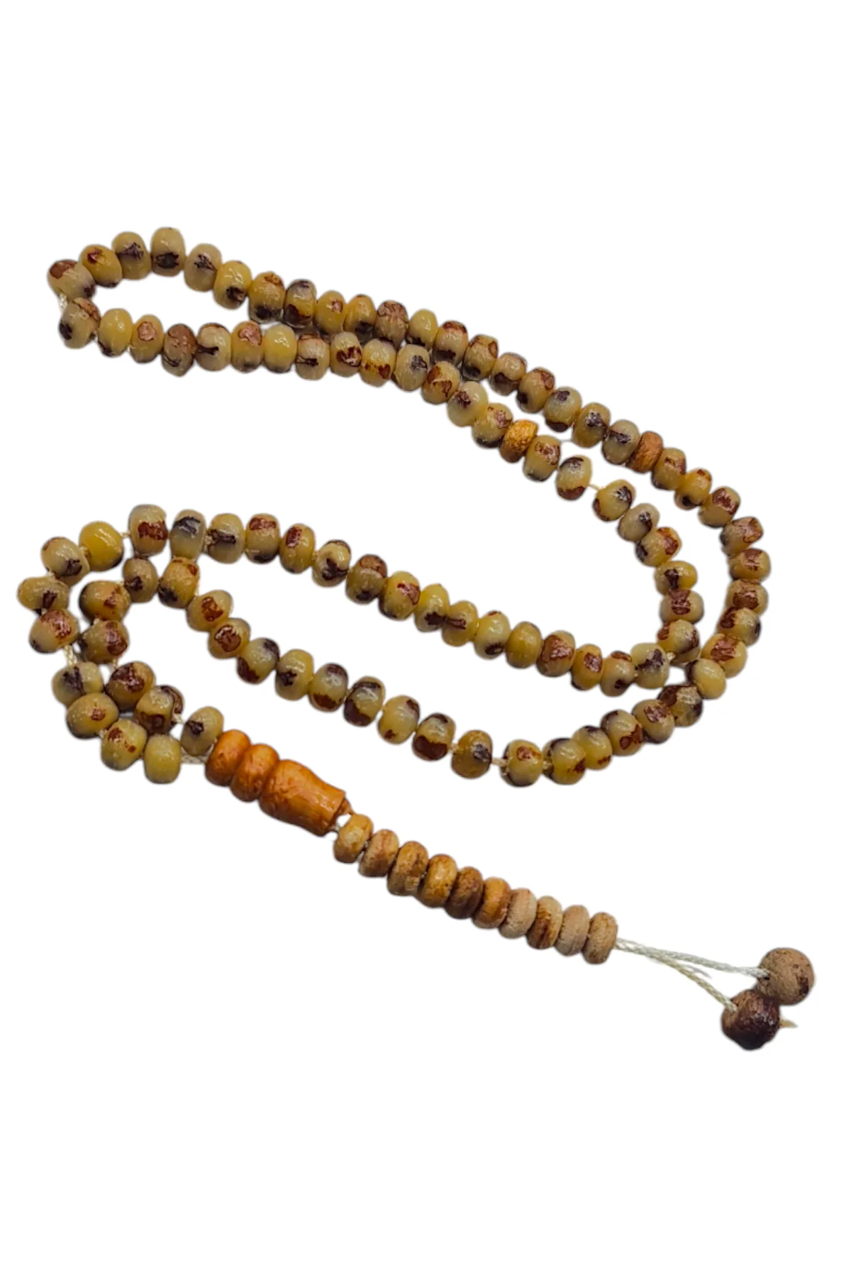 #814 - 8x5 mm Ölçülerinde 99lu Hurma Çekirdeği Namaz ve Zikir Tesbihi - Doğal ve El Yapımı
