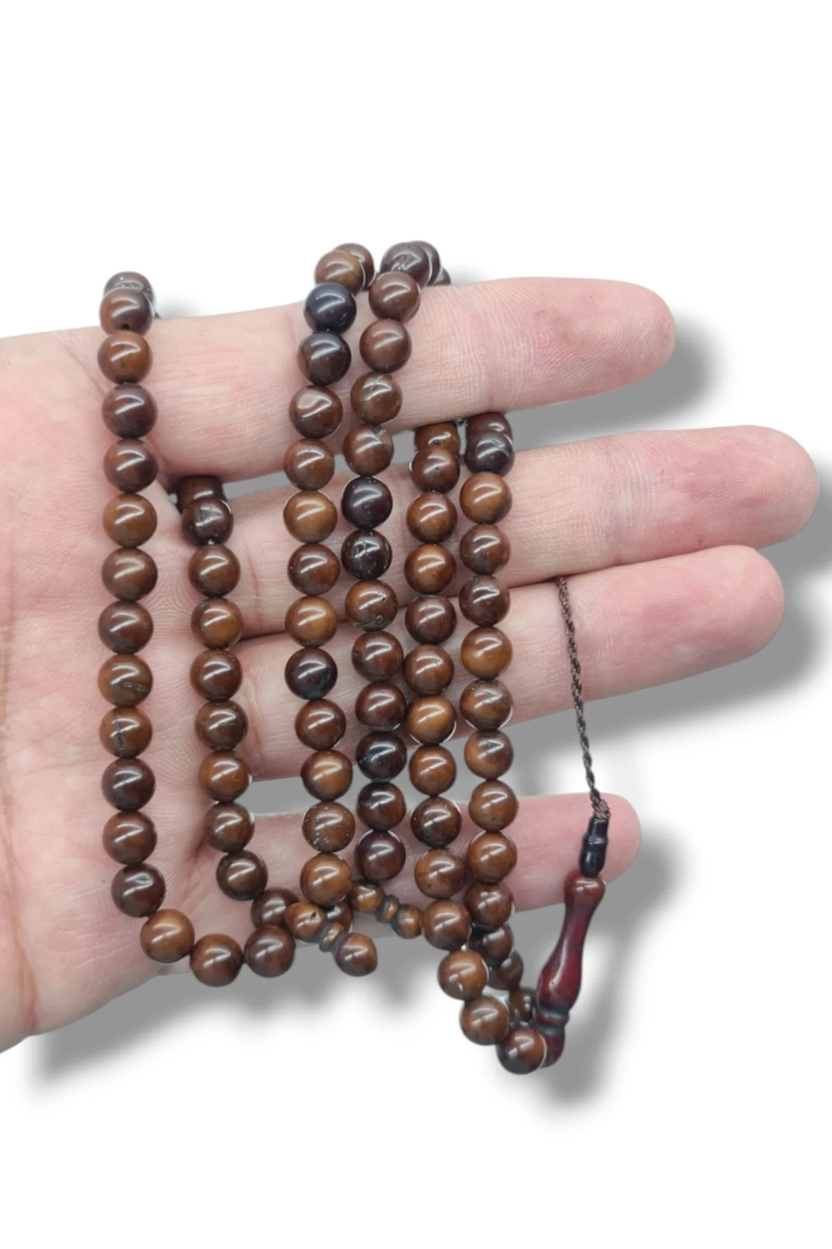 #808 - 7 MM Ölçülerinde 99lu Küre Kesim Kuka Ağacı Namaz ve Zikir Tesbihi Qsmell