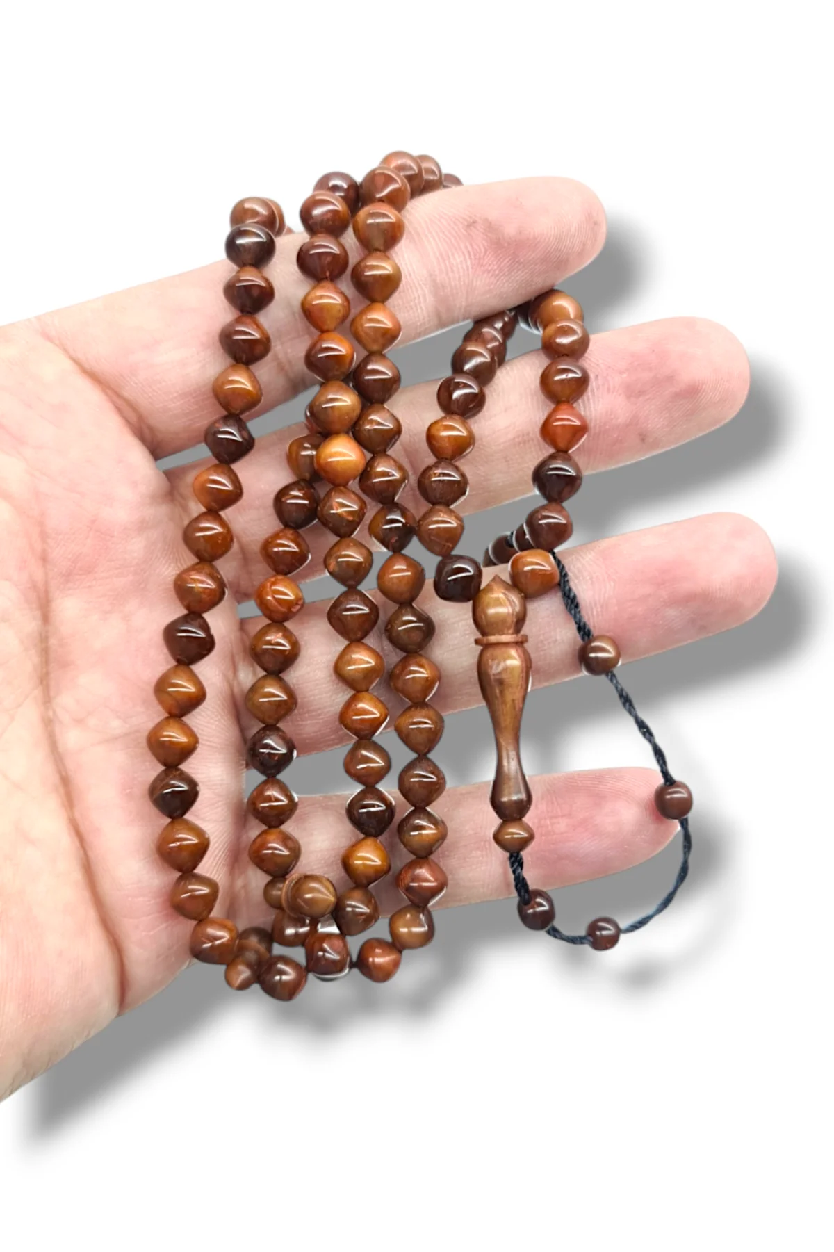 #803 - 6 mm İstanbul Kesim 99lu Kuka Ağacı Namaz ve Zikir Tespihi Qsmell