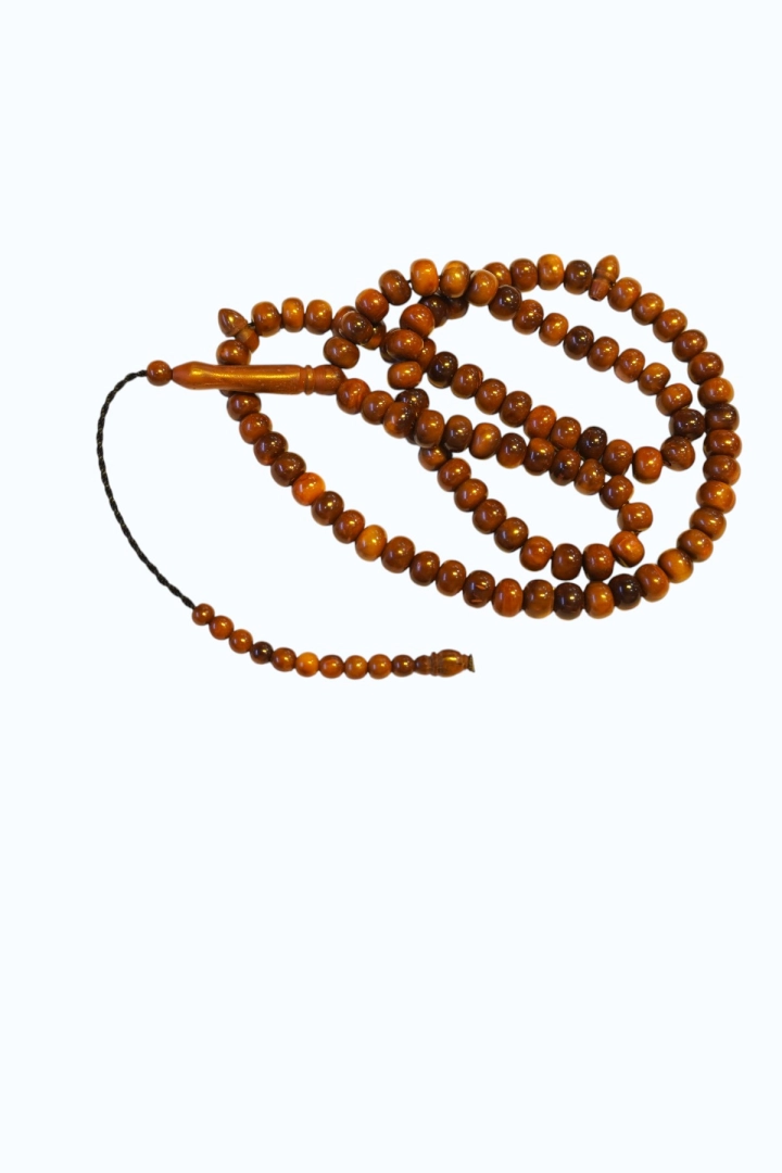 #1099 - 5x7,5 mm Teker Kesim 99 Adetli Kuka Ağacı Namaz Zikir Tesbihi
