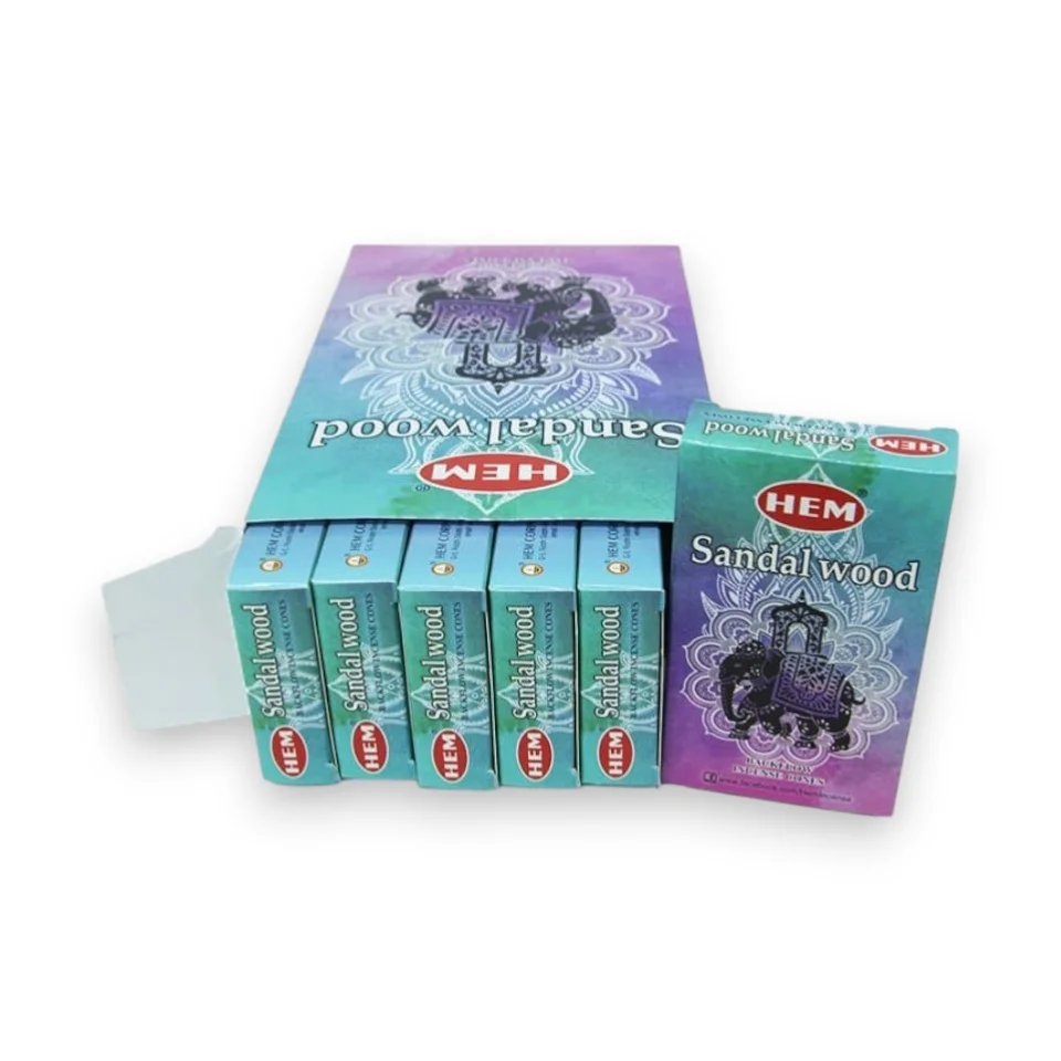 #709 - Sandal Wood Geri Akış Tütsü Konisi 10lu - Doğal ve Uzun Süre Etkili
