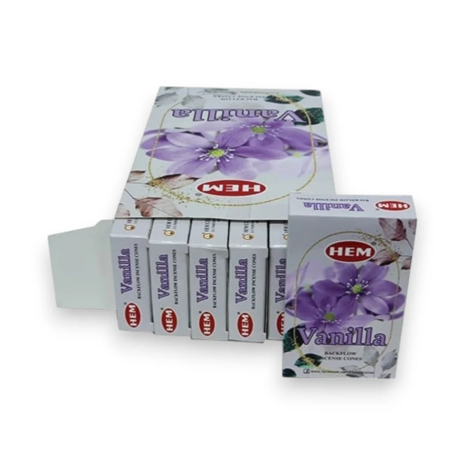 #710 - Doğal Vanilla Geri Akış Tütsü Konisi 10lu - Huzurlu ve Doğal Kokular