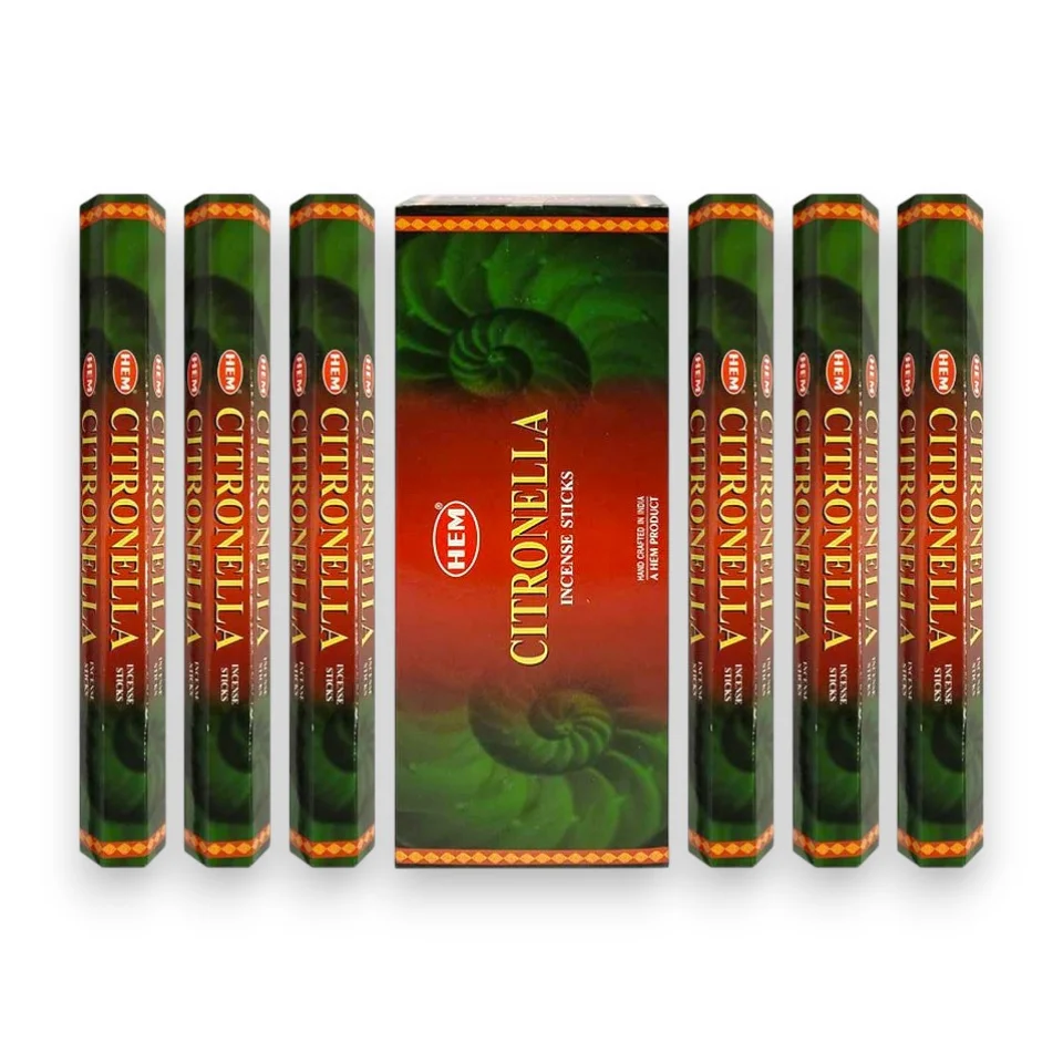 #747 - Doğal Citronella Tütsü Çubukları - 6lı Kutu, 120 Adet