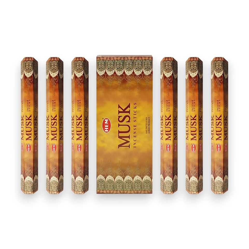 #748 - Doğal Musk Tütsü Çubukları - 6lı Kutu, 120 Adet QSmell
