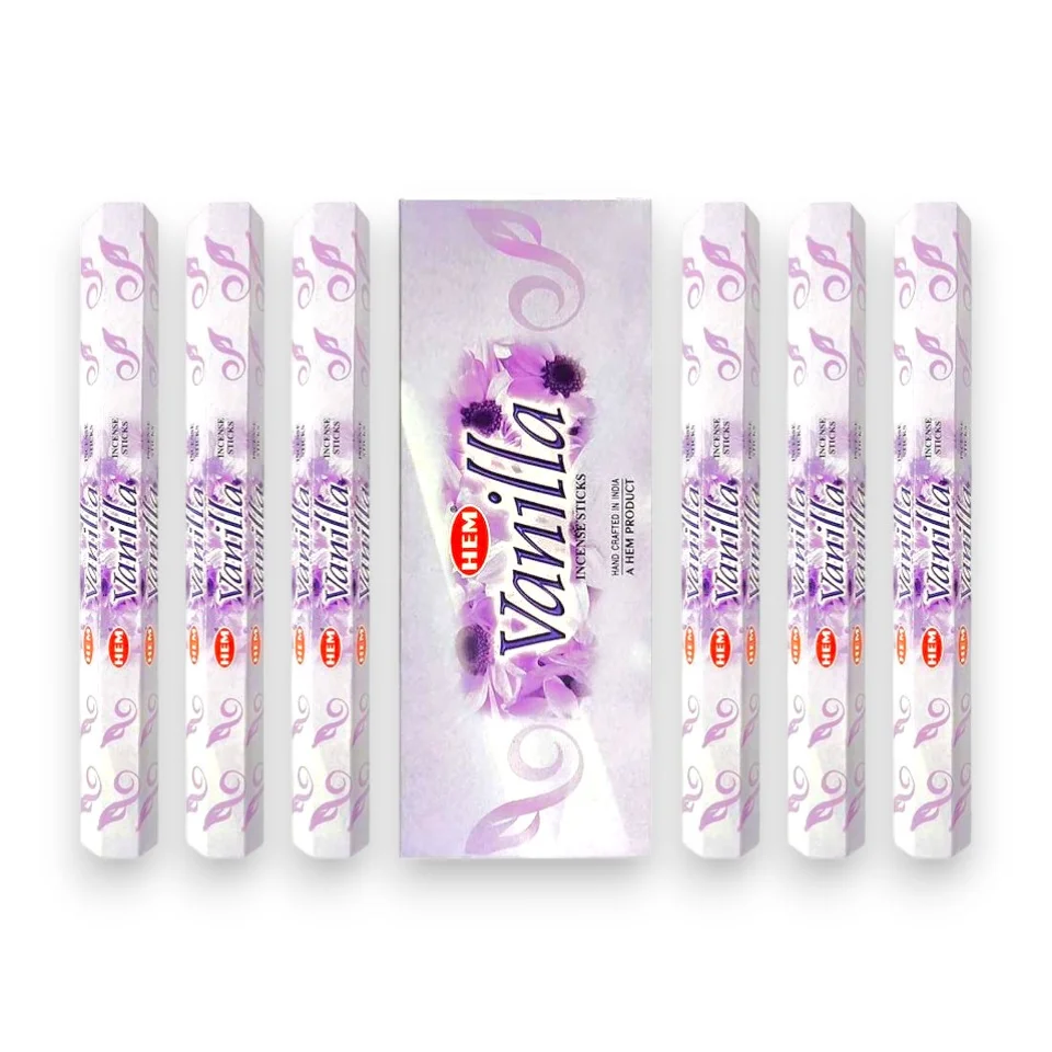 #754 - Doğal Vanilla Tütsü Çubukları - 6lı Kutu, 120 Adet Qsmell