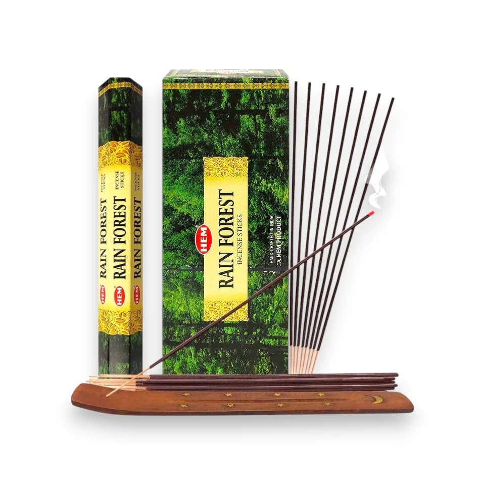 #756 - Doğal Yağlarla Üretilen Rain Forest Tütsü Çubukları - 6lı Kutu, 120 Adet