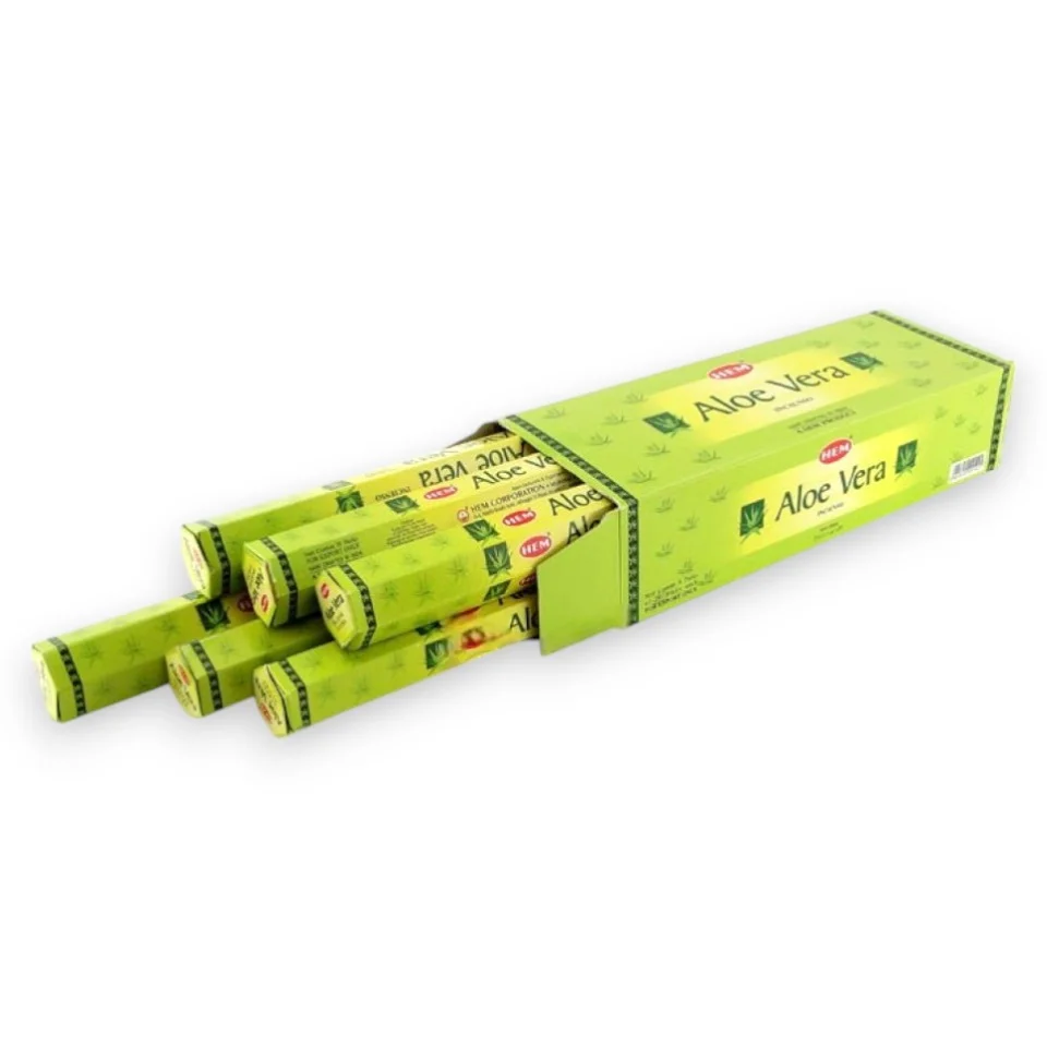 #774 - Doğal Aloe Vera Tütsü Çubukları - 6lı Kutu, 120 Adet Kaliteli ve Doğal Tütsü Çubukları