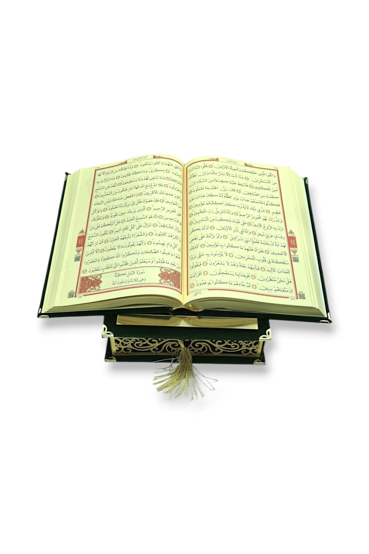 #876 - Yeşil Renk Kadife Kutulu Kuran-ı Kerim Özel Tasarımı Qsmell