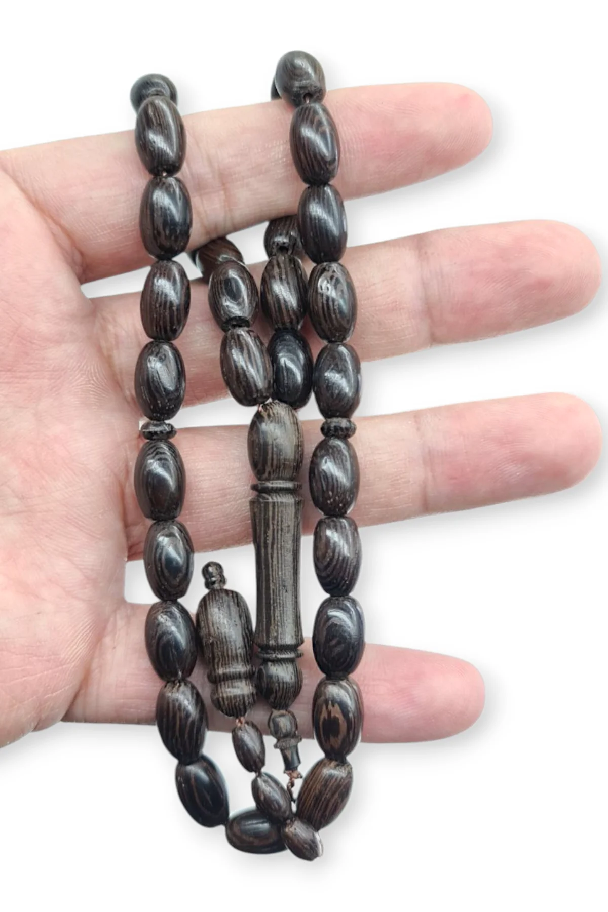 #950 - Venge Ağacı Tesbih Tane Ölçüsü 8x12 mm - Doğal Ahşap Tesbih