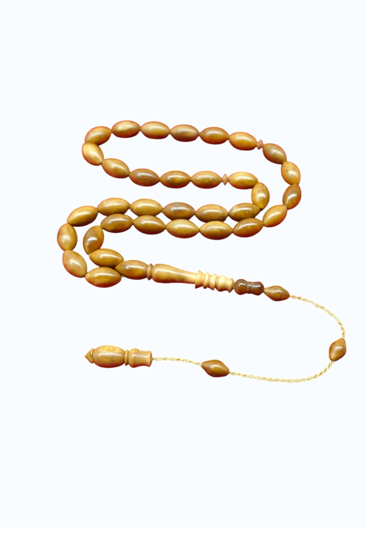 #1070 - 8x13.5 mm 33'l&uuml; Kuka Ağacı Tesbih