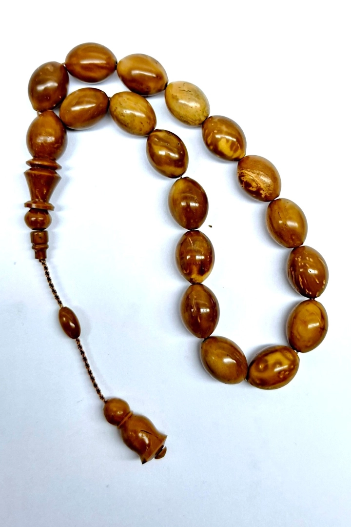 #1123 - Arpa Kesim Kuka Maskot Tesbih 11.5x15.5 mm