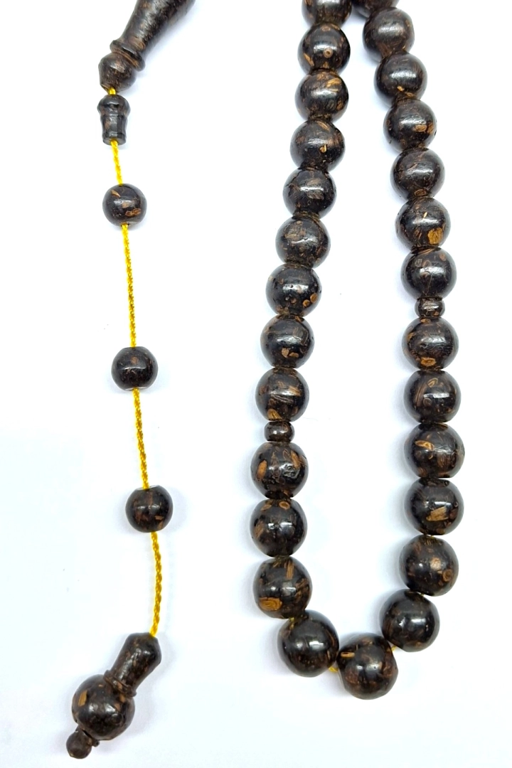 #1115 - Karanfil Tesbih 9x10 mm Tane &Ouml;l&ccedil;&uuml;s&uuml;, Toplam Uzunluk 31 cm