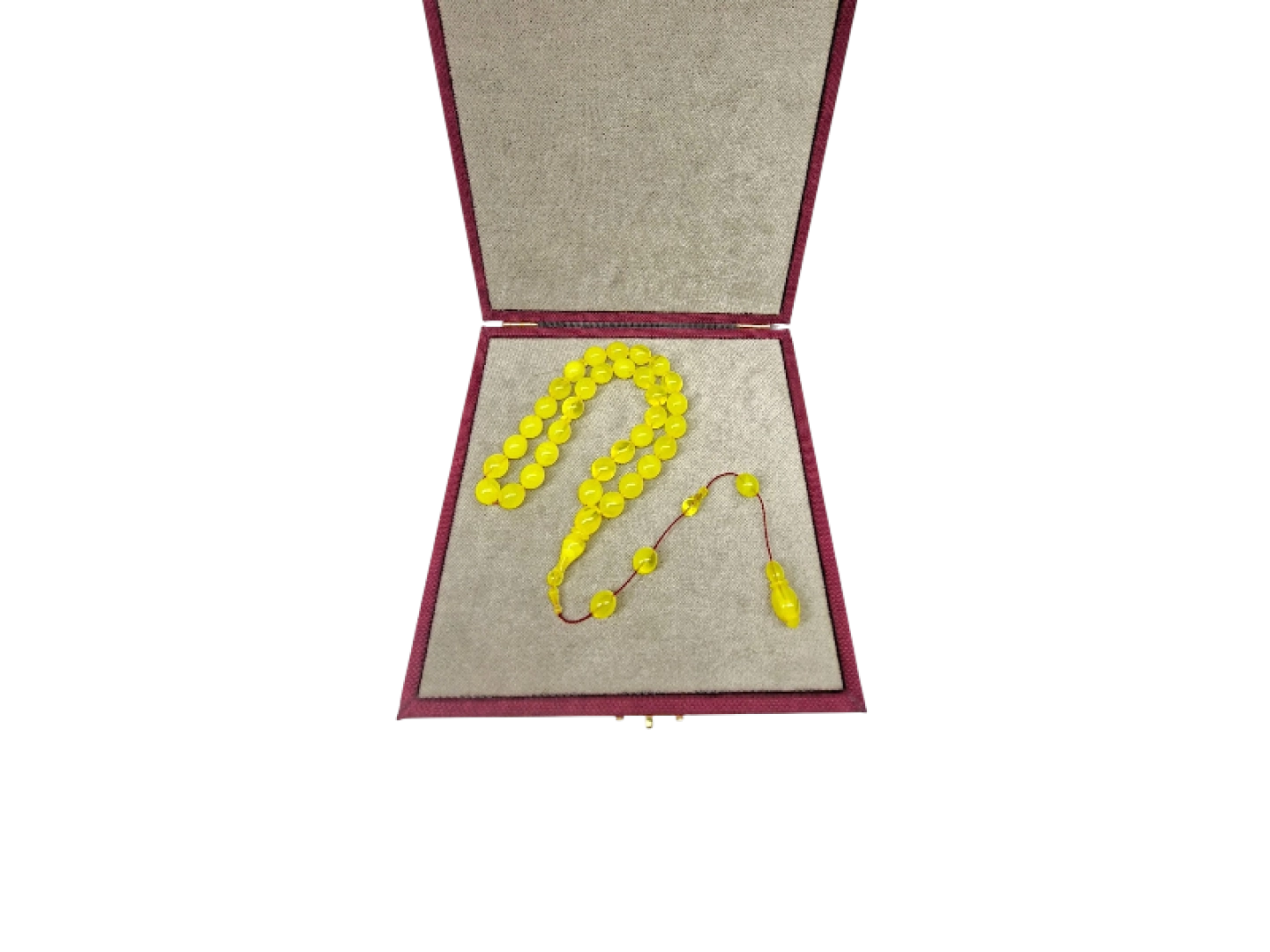 #1077 - Usta İşi Sıkma Kehribar Tesbih