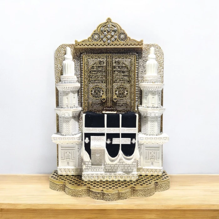 #hndn 7557 - Eşsiz Kabe ve Çift Beyaz Minare Temalı Biblo - Qsmell.com