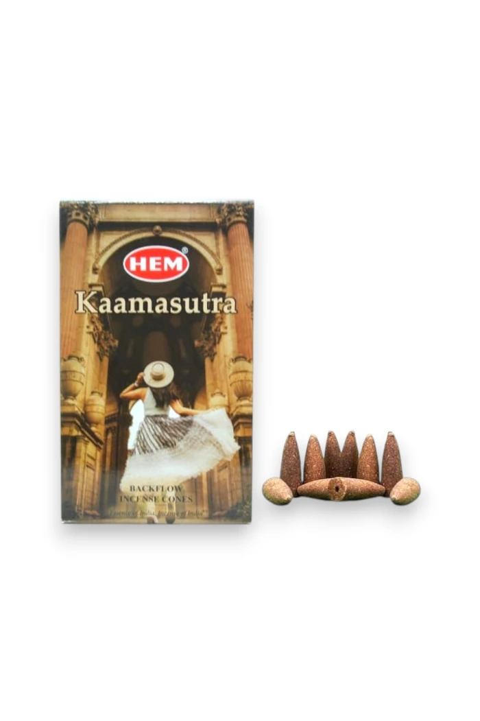 #hndn68814 - Kamasutra Geri Akış Tütsü Konisi - 10 Adet Eşsiz ve Doğal Tütsü Deneyimi