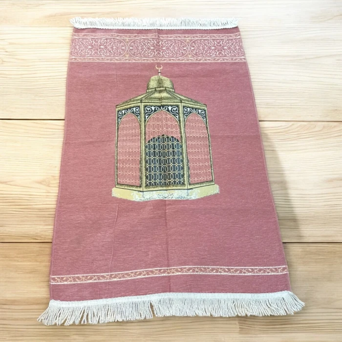 #hndn 7002 - Makam-ı İbrahim Desenli Seccade - Yüksek Kaliteli Namaz Seccadesi