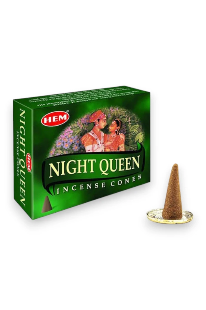 #hndn68798 - Night Queen Konik Tütsü Konisi 10lu - Doğal ve Uzun Süreli Misk Aroması