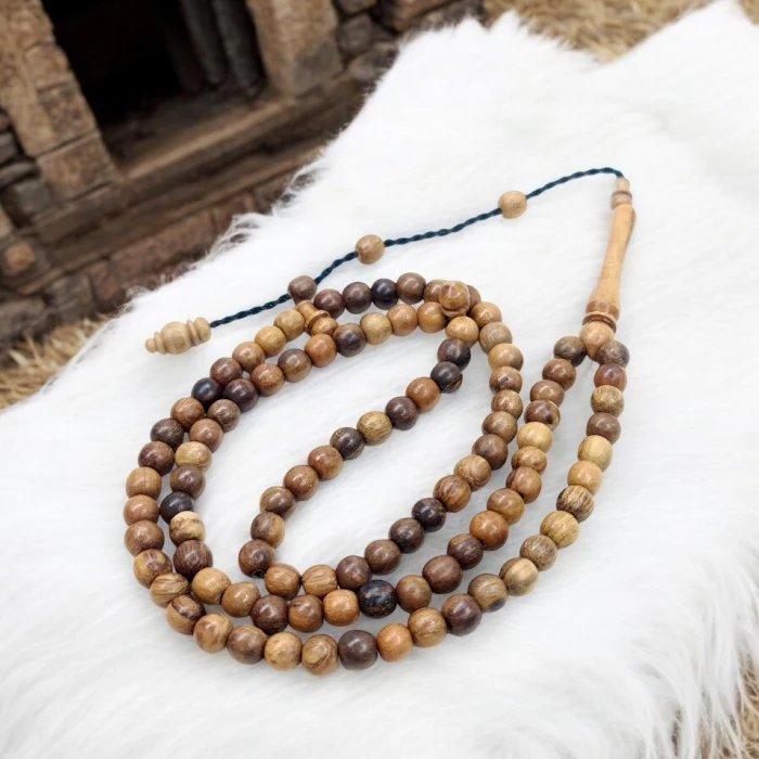 #hndn 7541 - 99luk Öd Ağacı Tesbih - Doğal ve El İşçiliği Ürün