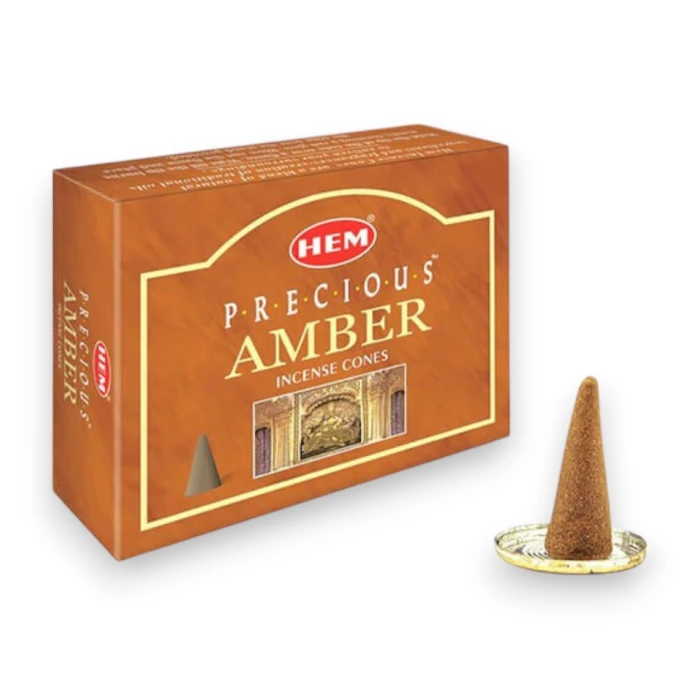 #hndn68780 - Doğal ve Zarif: Precious Amber Konik Tütsü Konisi 10lu