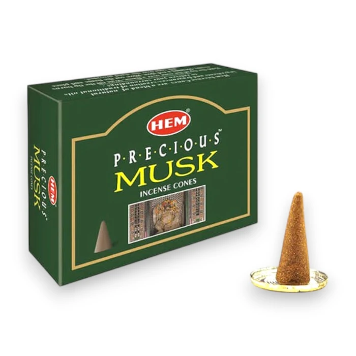 #hndn68777 - Doğal ve Rahatlatıcı Tütsü: Precious Musk Konik Tütsü Konisi 10lu