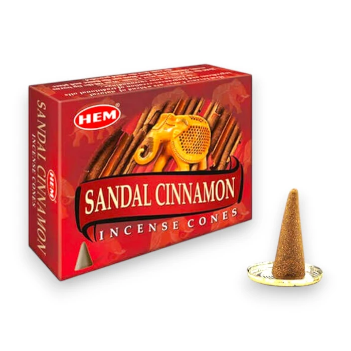 #hndn68769 - Sandal Cinnamon Konik Tütsü Konisi 10lu - Doğal ve Rahatlatıcı Tütsü QSmell