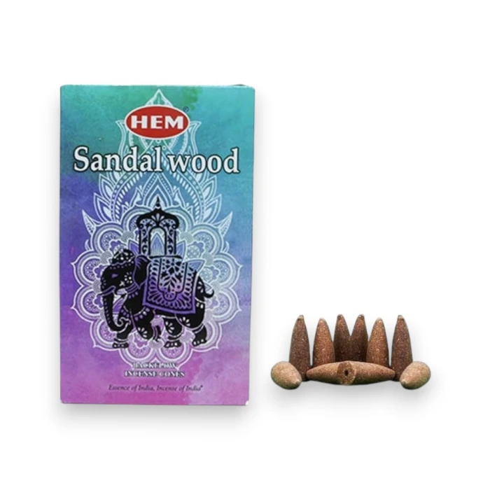 #hndn68719 - Sandal Wood Geri Akış Tütsü Konisi 10lu - Doğal ve Uzun Süre Etkili