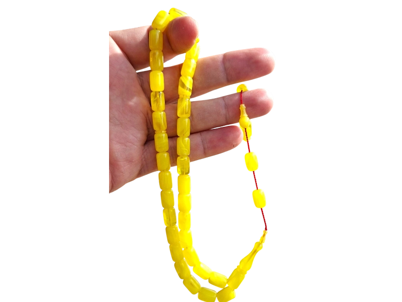 #hndn68912 - Usta İşi Sıkma Kehribar Tesbih