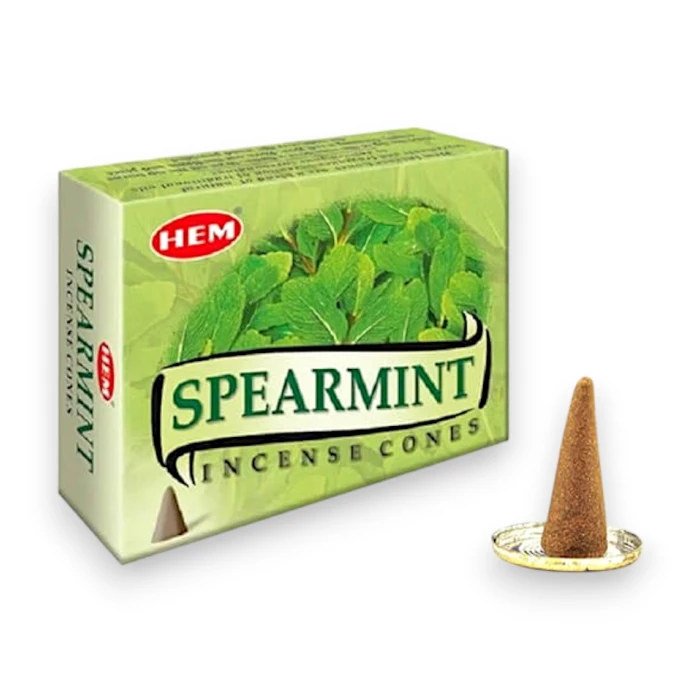 #hndn68768 - Doğal Spearmint Kokulu Konik Tütsü Konileri - 10 Adet Paket