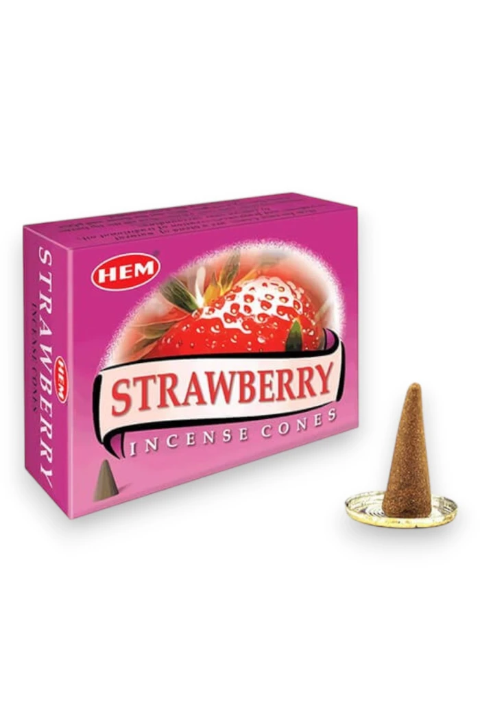 #hndn68792 - Doğal Strawberry Kokulu Konik Tütsü Konisi 10lu - Kaliteli Aromaterapi Ürünü