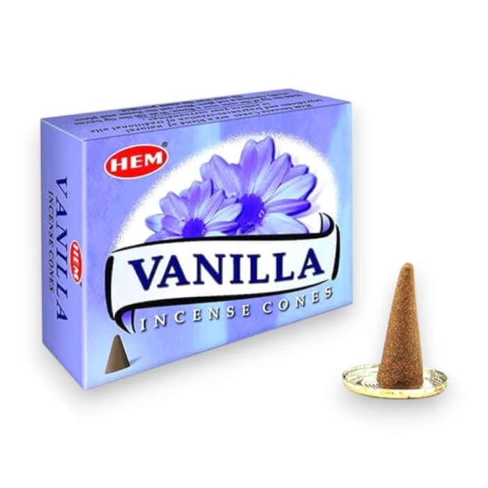 #hndn68772 - Doğal Vanilla Kokulu Konik Tütsü Konisi 10lu - Qsmell